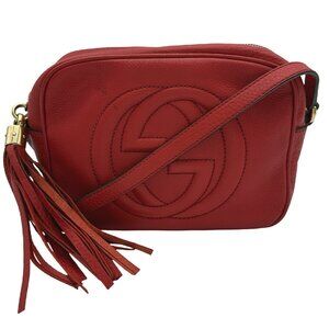 Gucci Soho Camera Bag Red Leather Shoulder